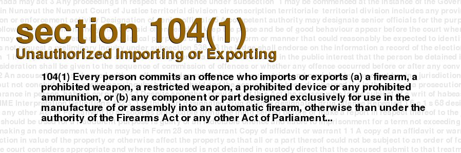 Unauthorized Importing or Exporting
