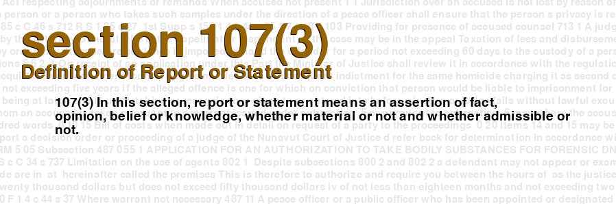 Definition of Report or Statement