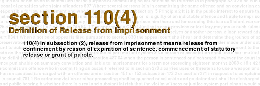 Definition of Release from Imprisonment