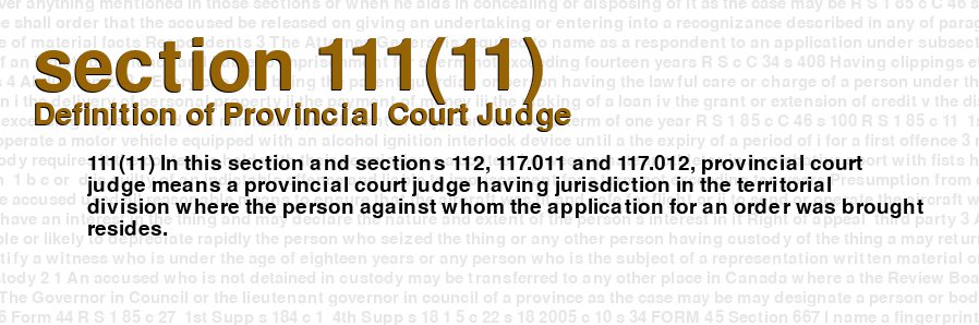 Definition of Provincial Court Judge