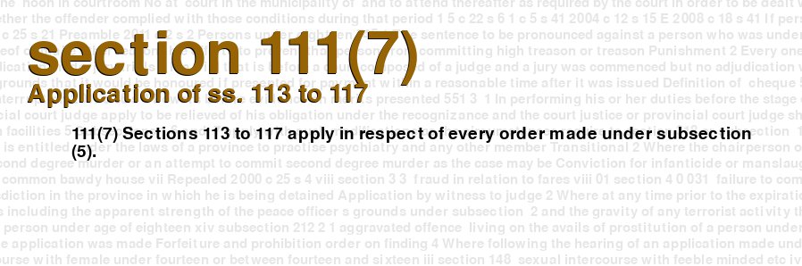 Application of ss. 113 to 117