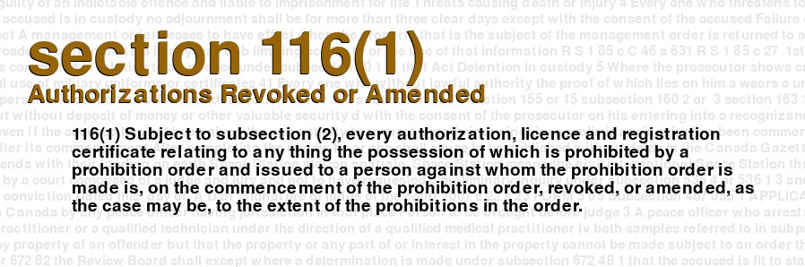 Authorizations Revoked or Amended