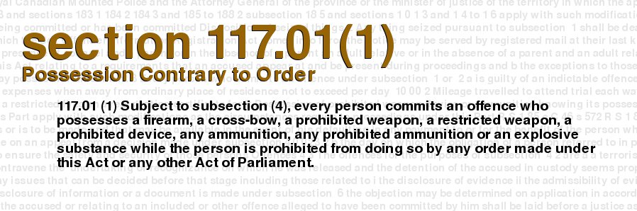 Possession Contrary to Order