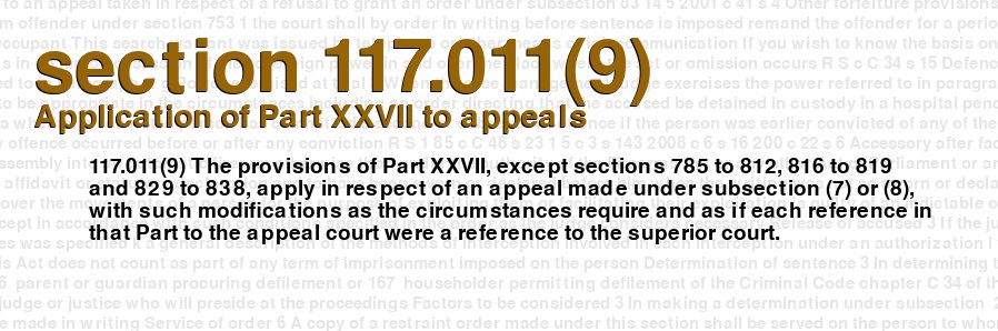 Application of Part XXVII to appeals