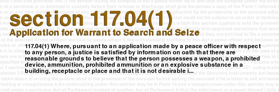 Application for Warrant to Search and Seize