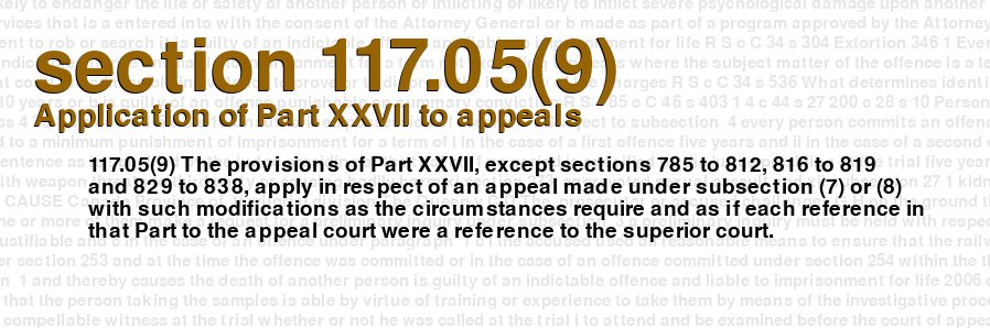 Application of Part XXVII to appeals