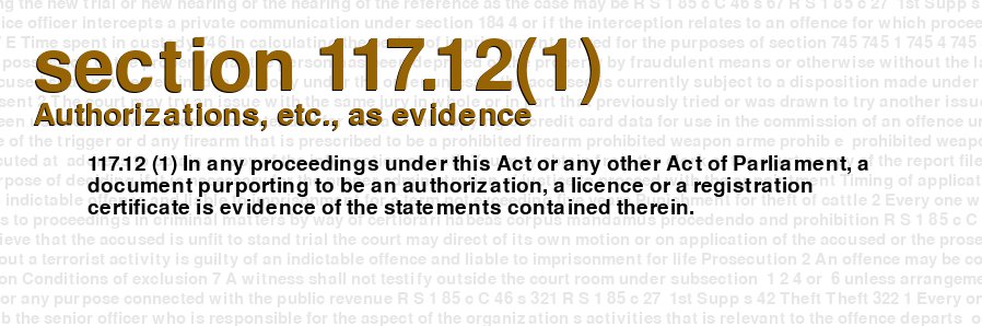 Authorizations, etc., as evidence