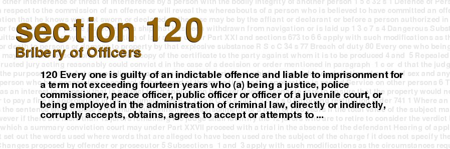 Bribery of Officers