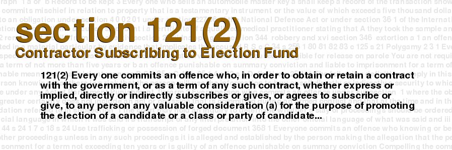 Contractor Subscribing to Election Fund