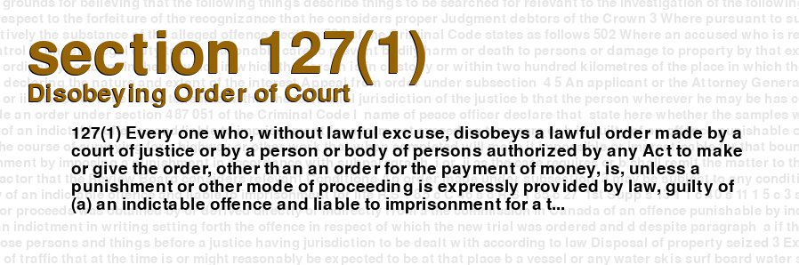 Disobeying Order of Court