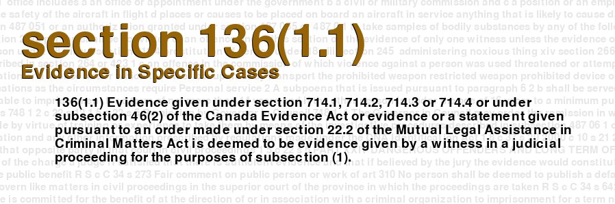 Evidence in Specific Cases