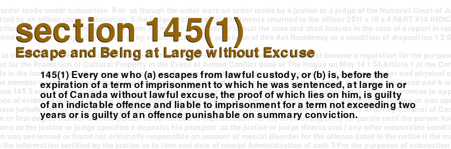 Escape and Being at Large without Excuse