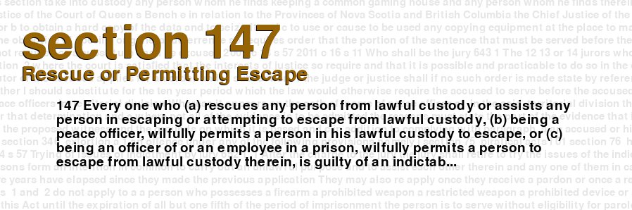 Rescue or Permitting Escape