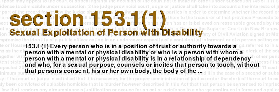 Sexual Exploitation of Person with Disability