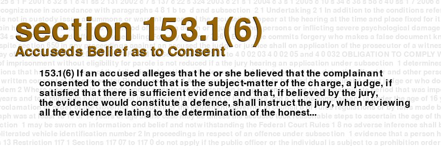 Accuseds Belief as to Consent