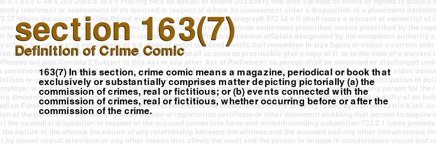 Definition of Crime Comic