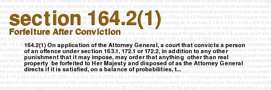 Forfeiture After Conviction