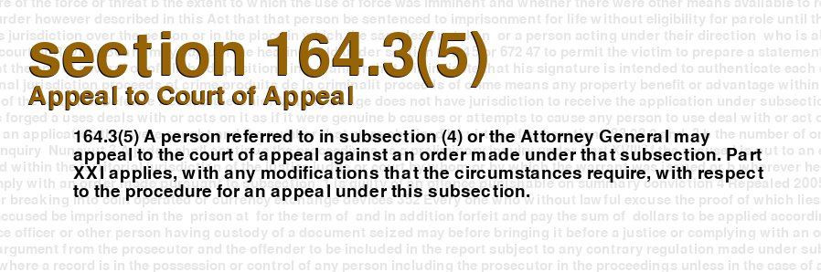 Appeal to Court of Appeal