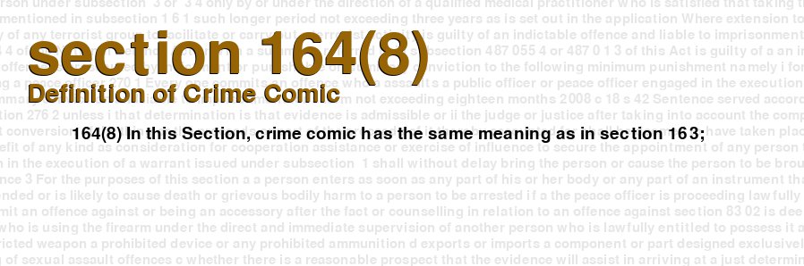 Definition of Crime Comic
