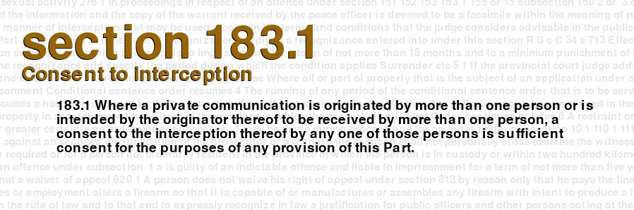 Consent to interception