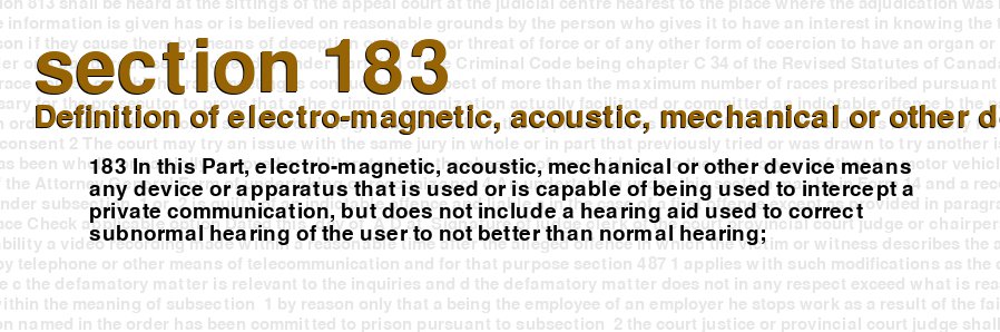 Definition of electro-magnetic, acoustic, mechanical or other device