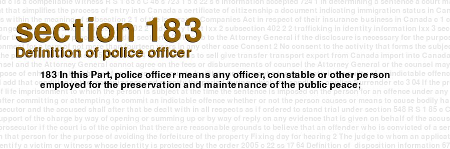 Definition of police officer