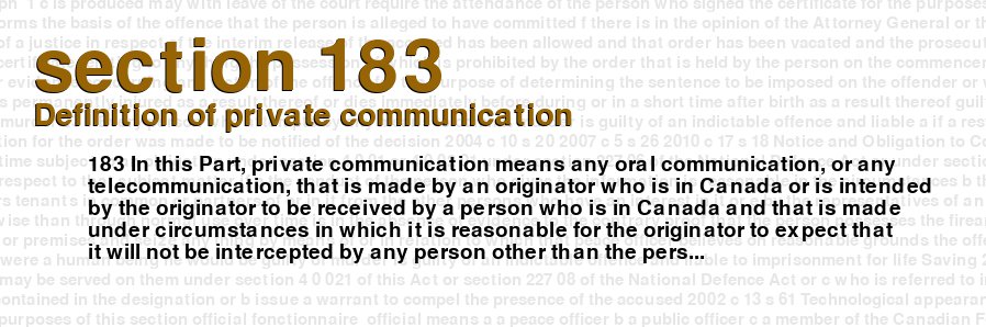 Definition of private communication