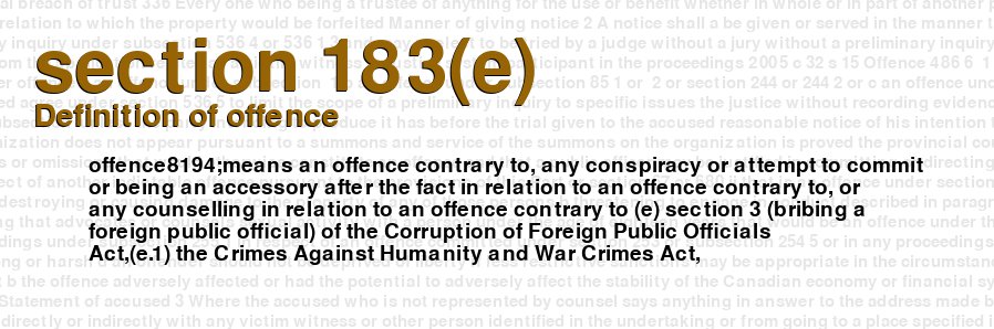 Definition of offence