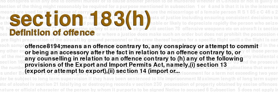 Definition of offence