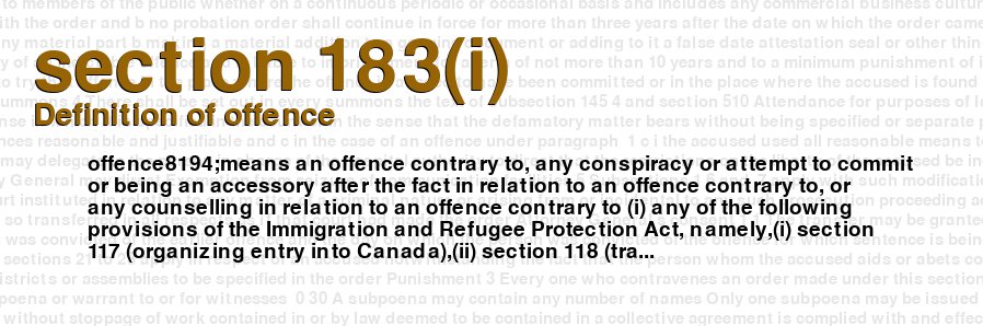 Definition of offence