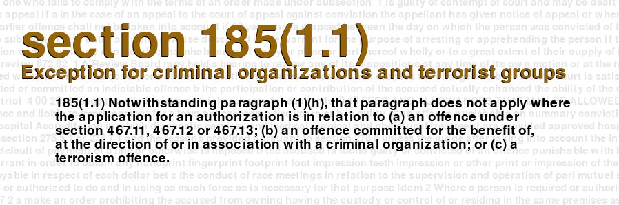 Exception for criminal organizations and terrorist groups