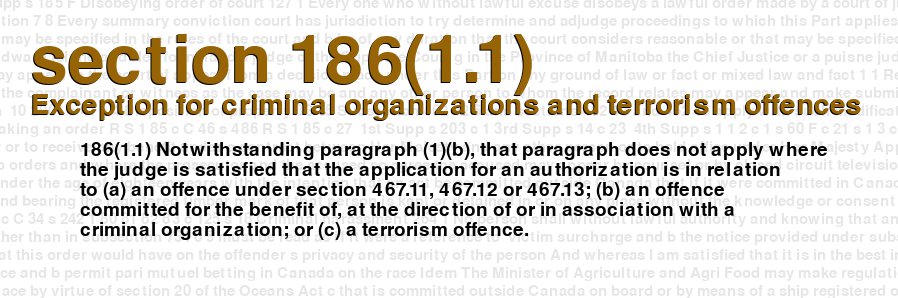 Exception for criminal organizations and terrorism offences
