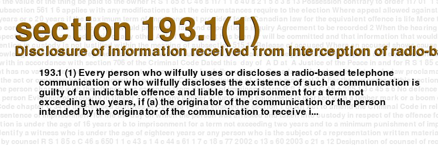 Disclosure of information received from interception of radio-based telephone communications