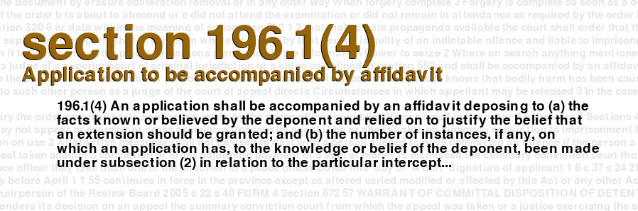 Application to be accompanied by affidavit
