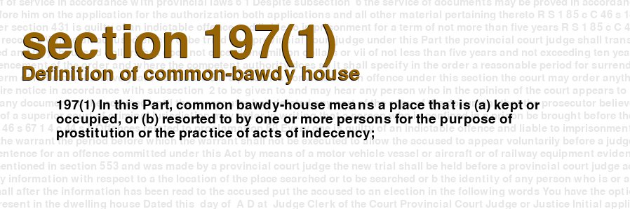 Definition of common-bawdy house