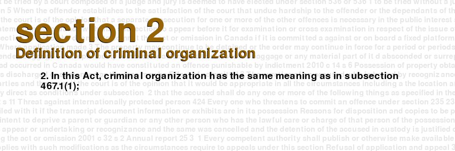 Definition of criminal organization