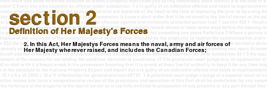 Definition of Her Majesty's Forces