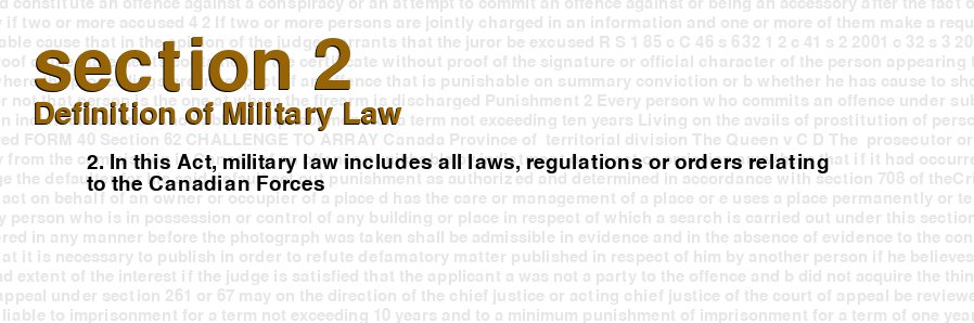 Definition of Military Law