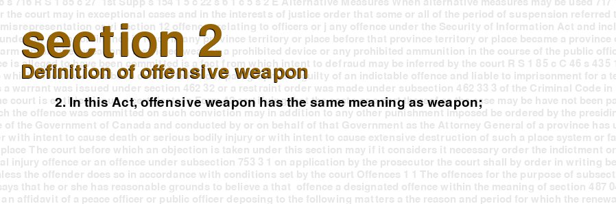 Definition of offensive weapon