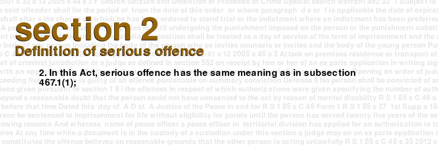 Definition of serious offence