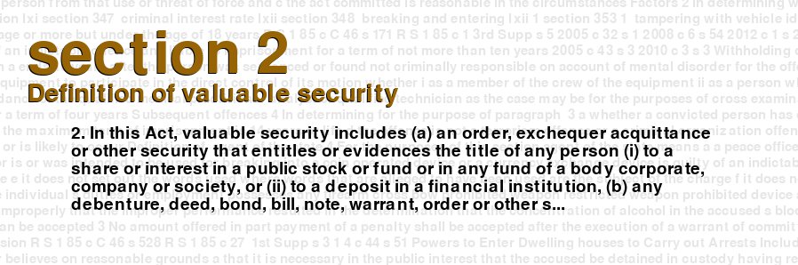 Definition of valuable security