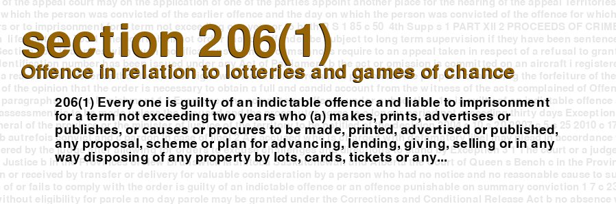 Offence in relation to lotteries and games of chance