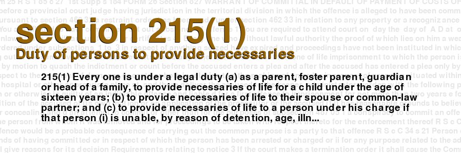 Duty of persons to provide necessaries