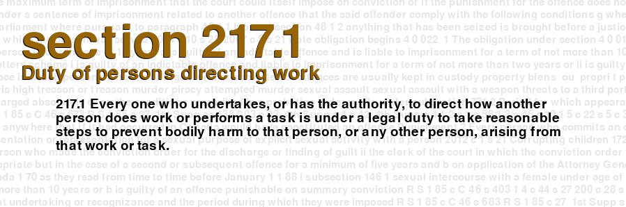 Duty of persons directing work