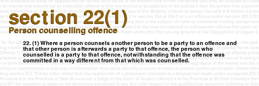 Person counselling offence