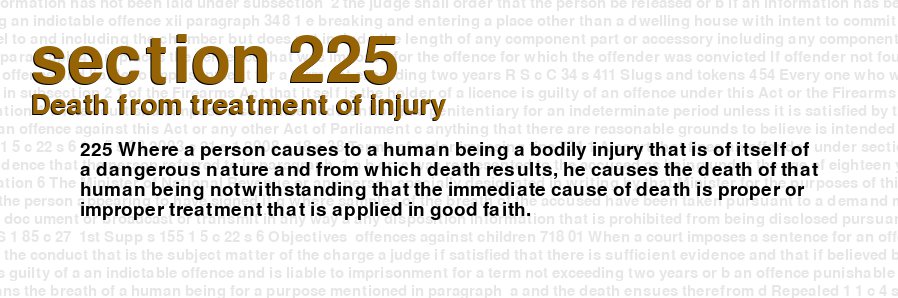 Death from treatment of injury