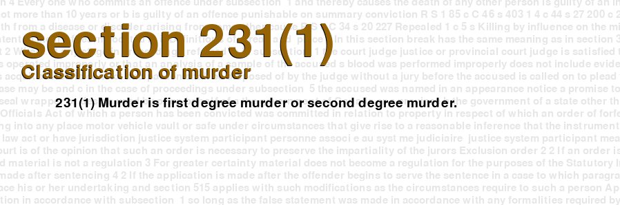 Classification of murder
