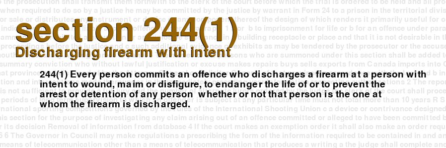 Discharging firearm with intent
