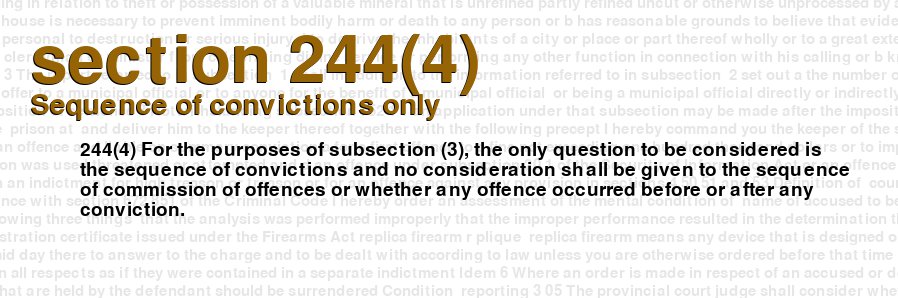 Sequence of convictions only