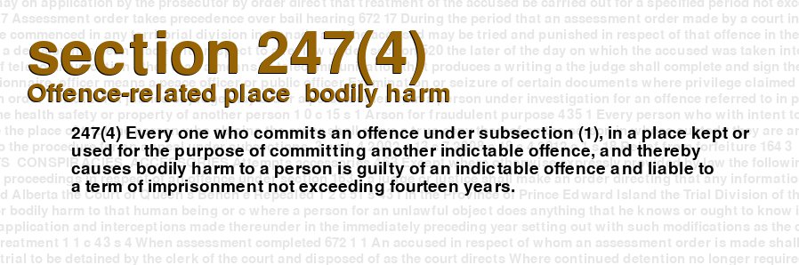 Offence-related place  bodily harm